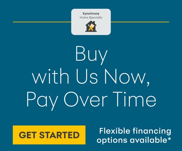 Flexible financing available through Synchrony